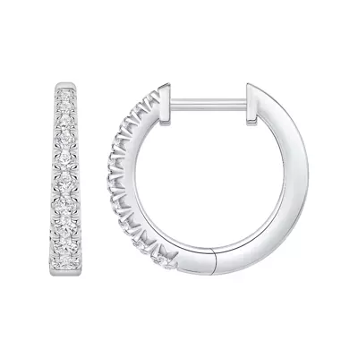Graduated Lab Diamond Hoops