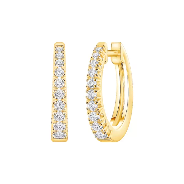 Graduated Lab Diamond Hoops