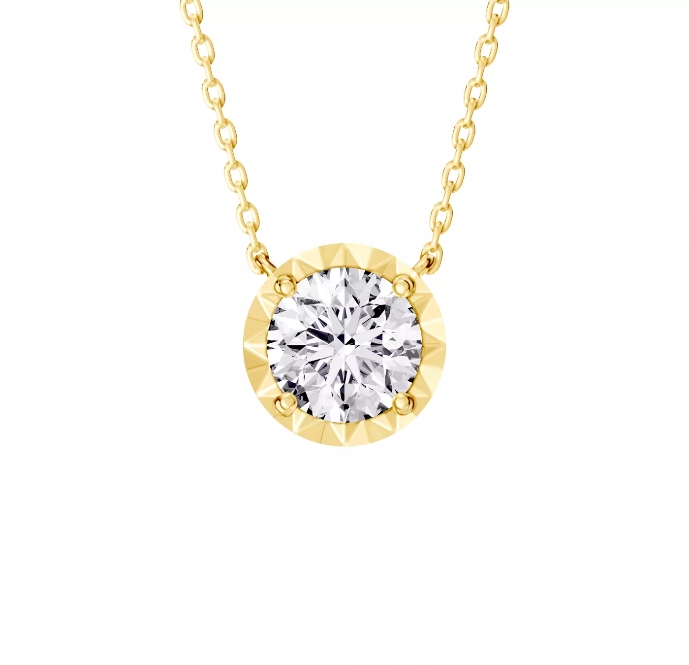 Diamond-First Design 14K Yellow Gold Engagement Ring