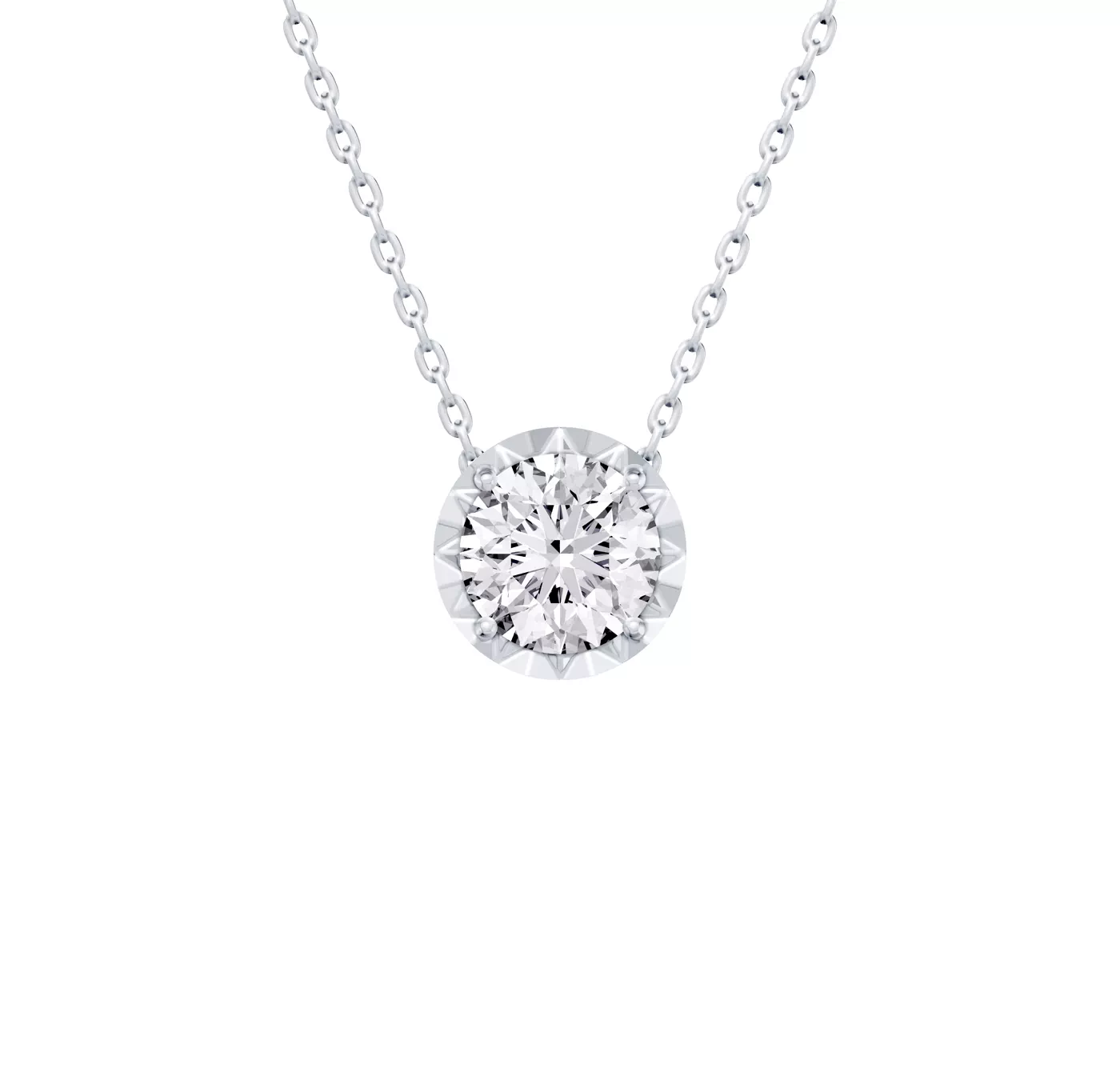 Diamond-First Design 14K White Gold Engagement Ring