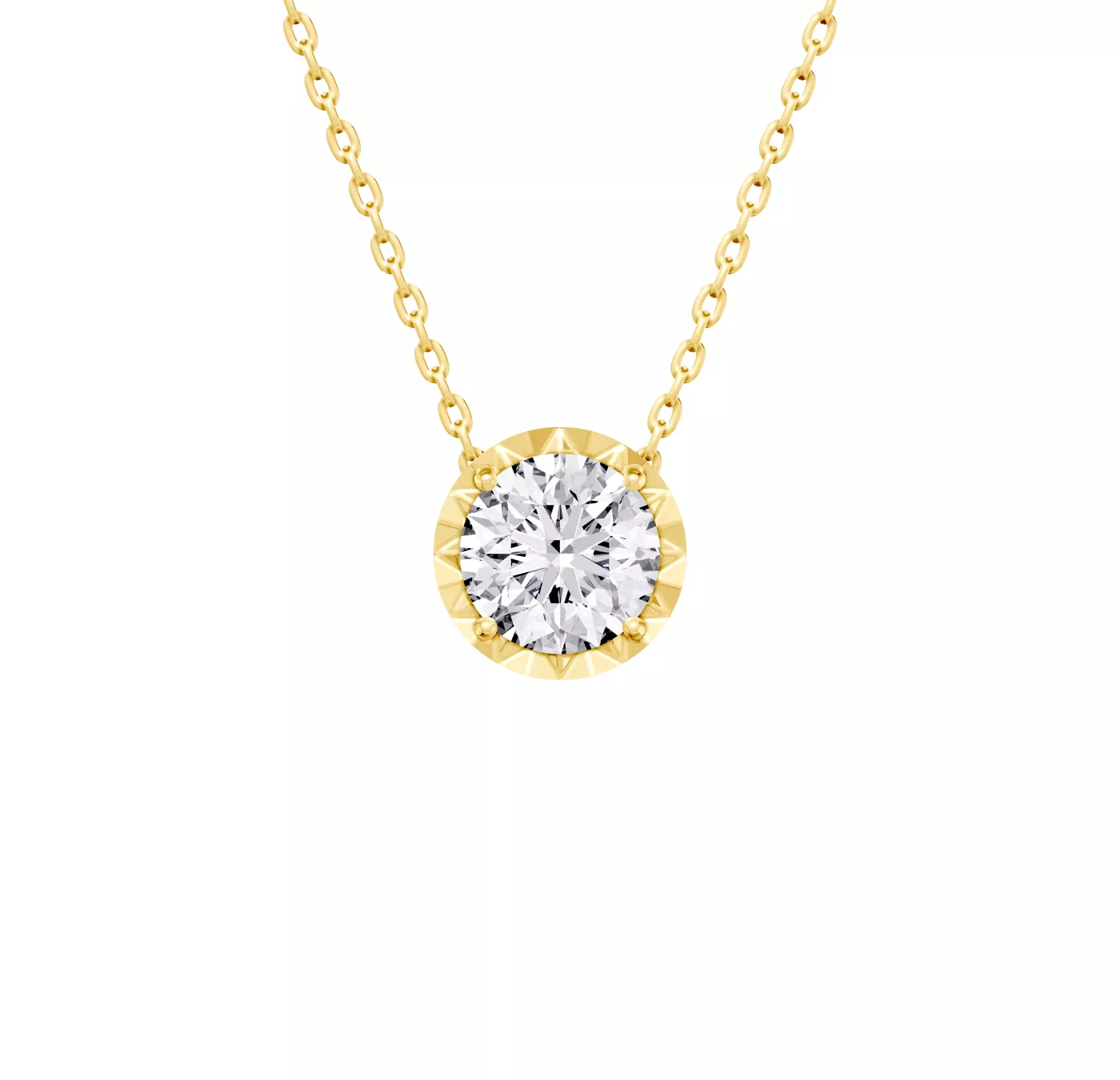 Diamond-First Design 14K Yellow Gold Engagement Ring