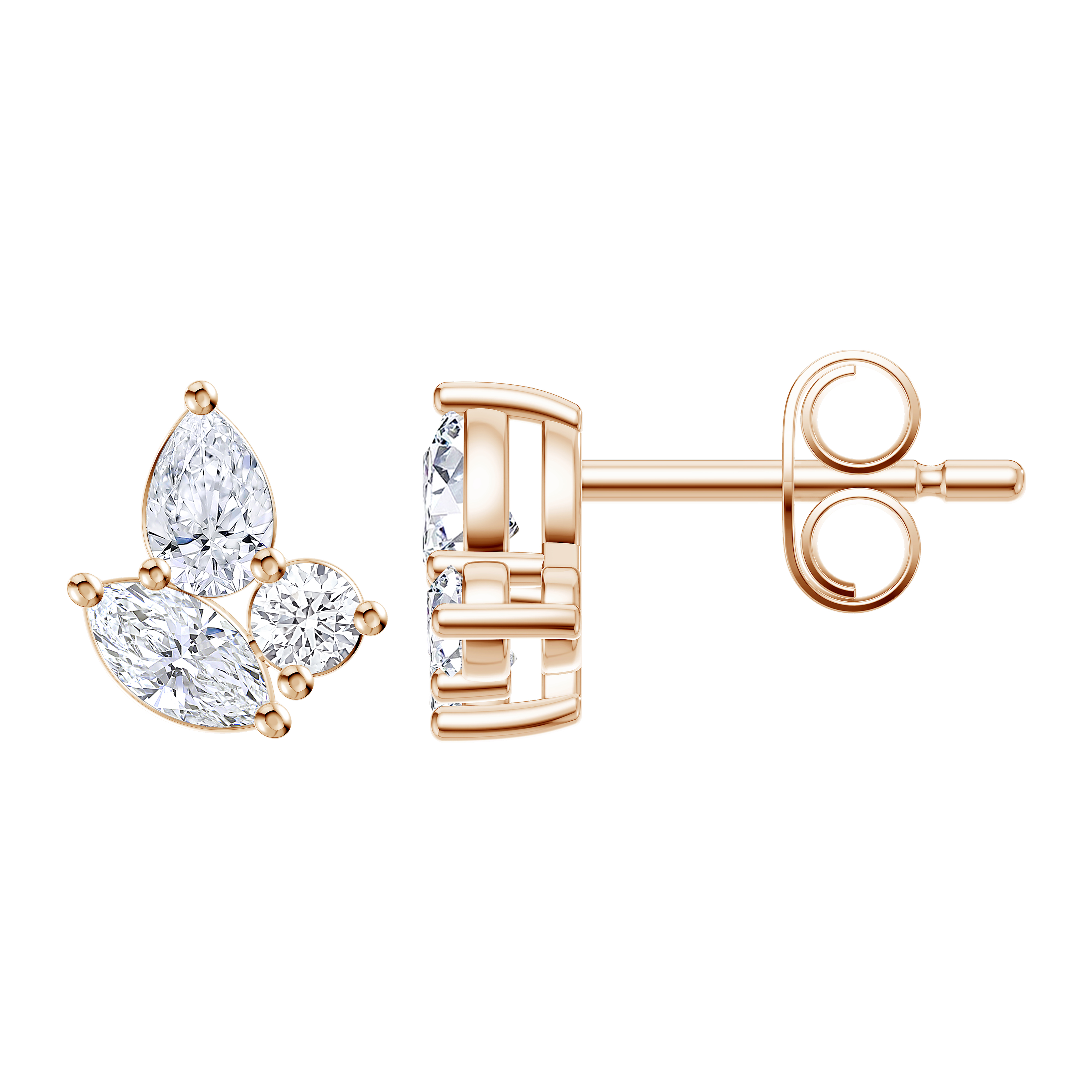 Mixed Shape Diamond Stud Earrings (.45 ct. tw.)