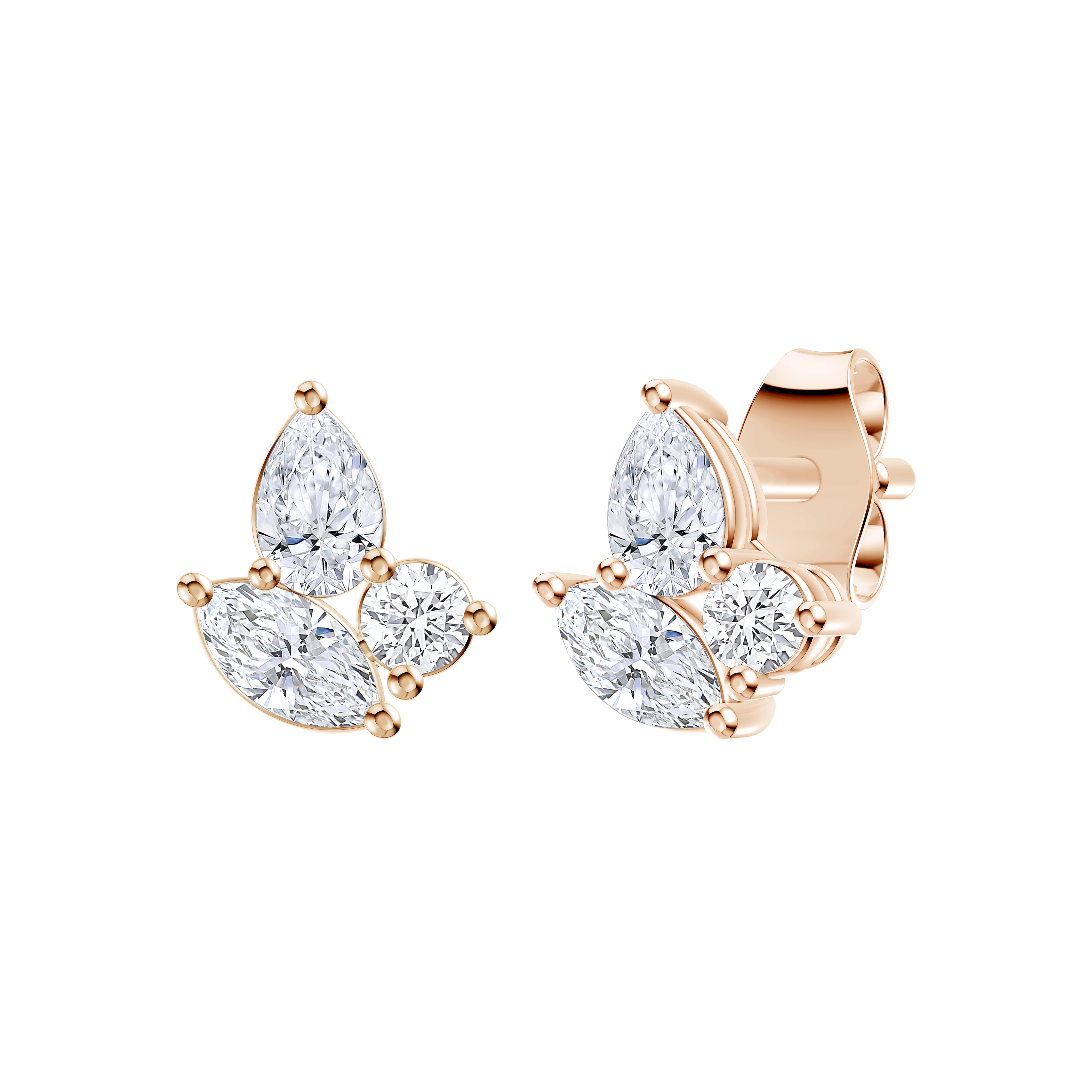 Mixed Shape Diamond Stud Earrings (.45 ct. tw.)