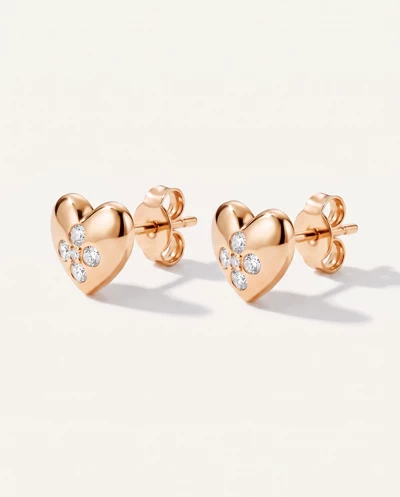 Poppet Heart Cluster Lab Earrings