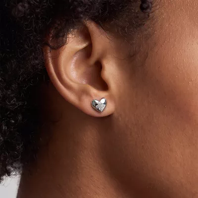 Poppet Heart Cluster Lab Earrings