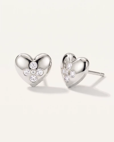 Poppet Heart Cluster Lab Earrings