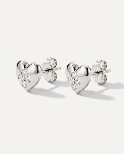 Poppet Heart Cluster Lab Earrings