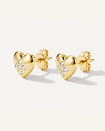 Poppet Heart Cluster Lab Earrings