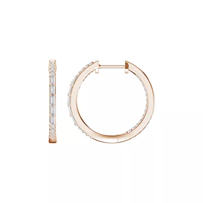 Baguette Highlight Pavé Lab Hoops