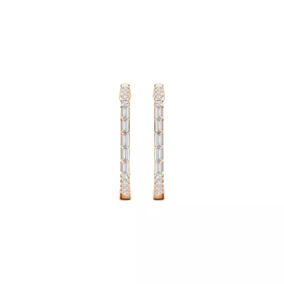 Baguette Highlight Pavé Lab Hoops
