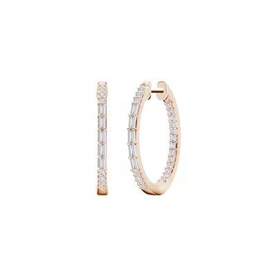 Baguette Highlight Pavé Lab Hoops