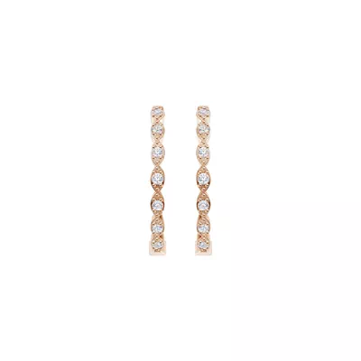Marquise Outline Inside-Out Pavé Hoops