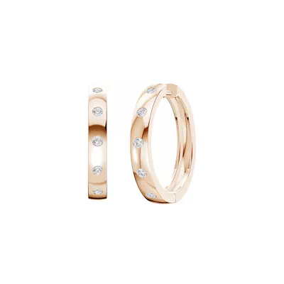 Emblush Smooth Lab Diamond Hoops (1/2 ct tw)