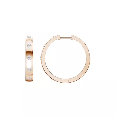 Emblush Smooth Diamond Hoops (1/2 ct tw)