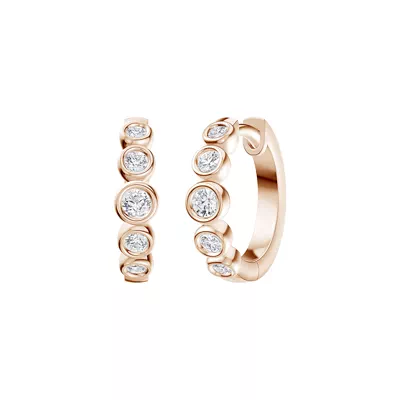 Bello Graduated Bezel Lab Diamond Hoops (1/2 ct. tw.)