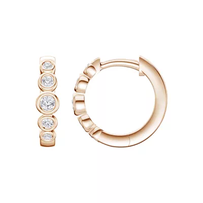 Bello Graduated Bezel Lab Diamond Hoops (1/4 ct. tw.)