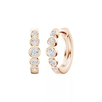 Bello Graduated Bezel Diamond Hoops (1/4 ct. tw.)