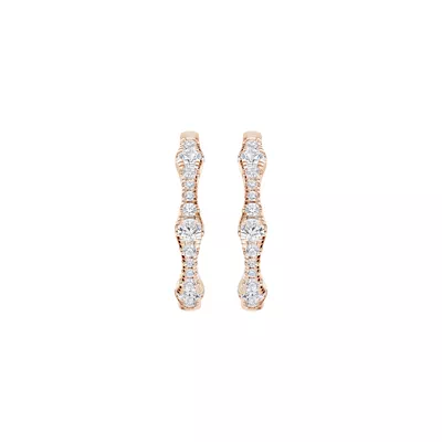 Solva Sculpted Diamond Hoops
