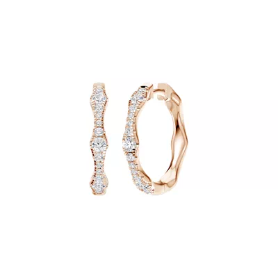 Solva Sculpted Diamond Hoops