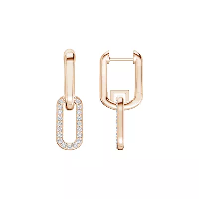 Ovara Sway Drop Lab Pavé Earrings
