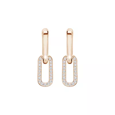 Ovara Sway Drop Lab Pavé Earrings