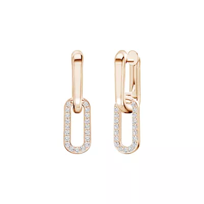 Ovara Sway Drop Lab Pavé Earrings
