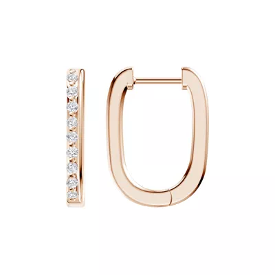 Veltra Lab Diamond Elongated Hoops
