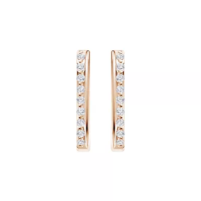Veltra Diamond Elongated Hoops
