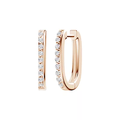 Veltra Diamond Elongated Hoops