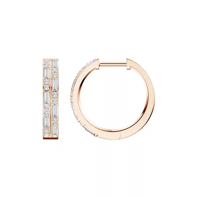 Orion Double Row Lab Diamond Hoops