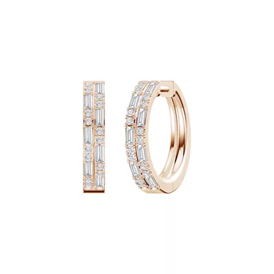 Orion Double Row Diamond Hoops