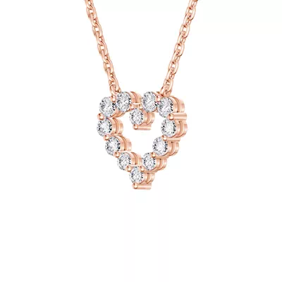 Floating Heart Lab Diamond Pendant (0.25 ct. tw.)