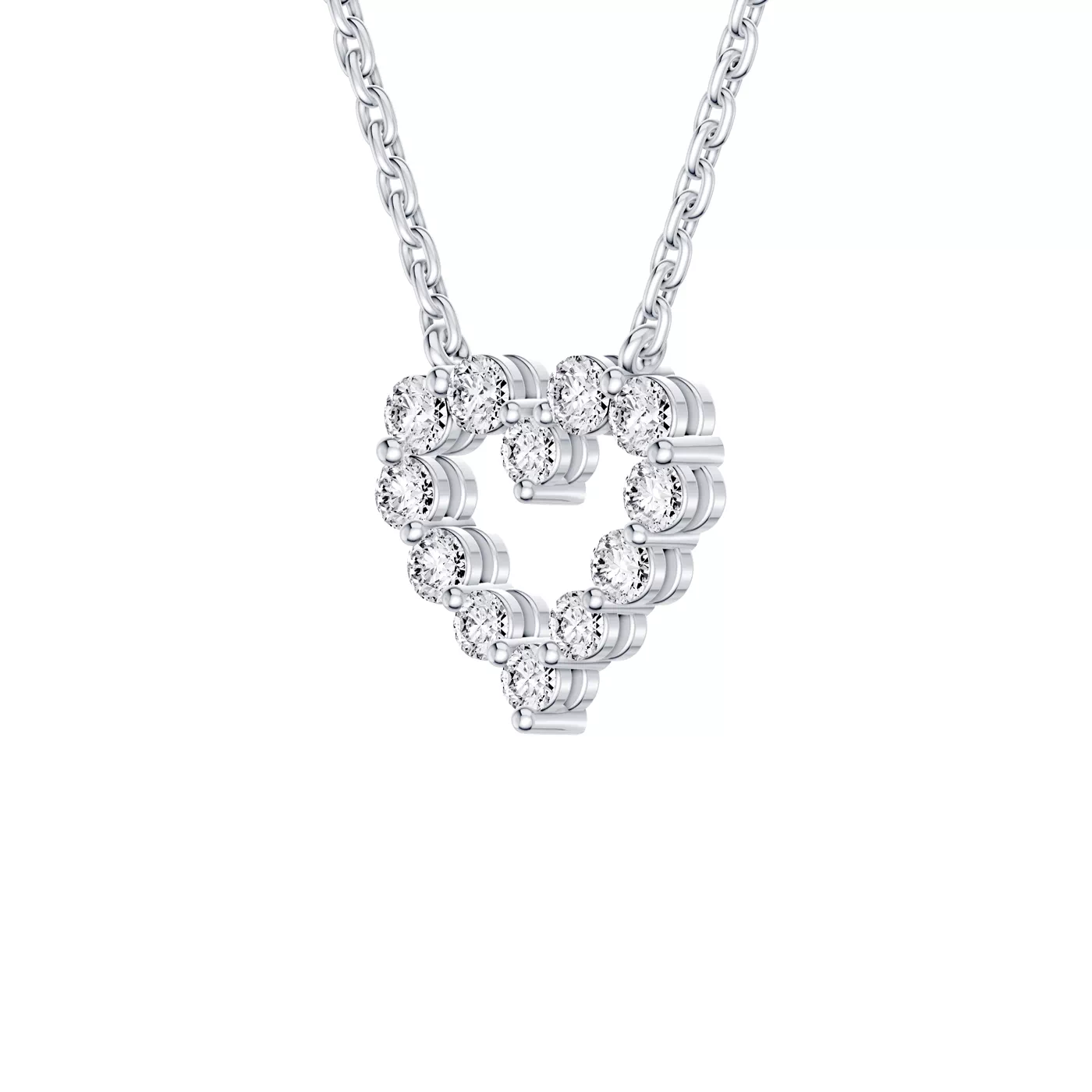 Shape With Meaning 14K White Gold Engagement Ring