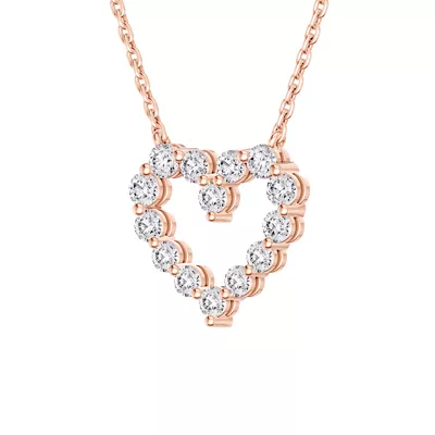 Floating Heart Lab Diamond Pendant (0.50 ct. tw.)
