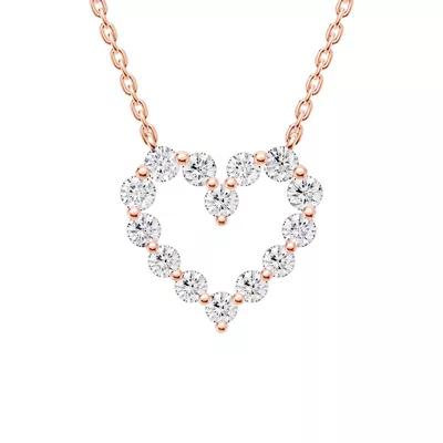 Floating Heart Lab Diamond Pendant (0.50 ct. tw.)