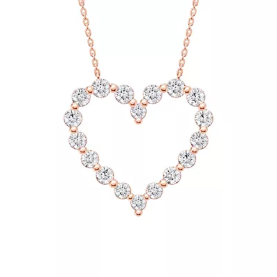 Floating Heart Lab Diamond Pendant (1.50 ct. tw.)