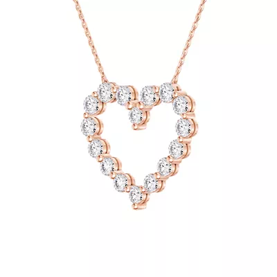 Floating Heart Lab Diamond Pendant (2.00 ct. tw.)