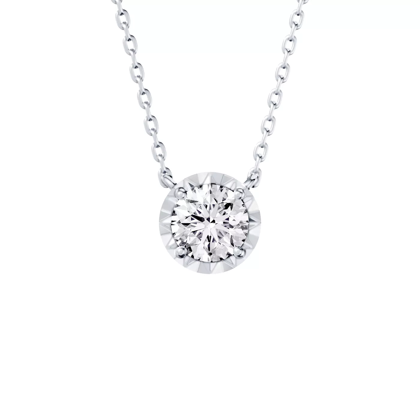 Diamond-First Design Silver Engagement Ring