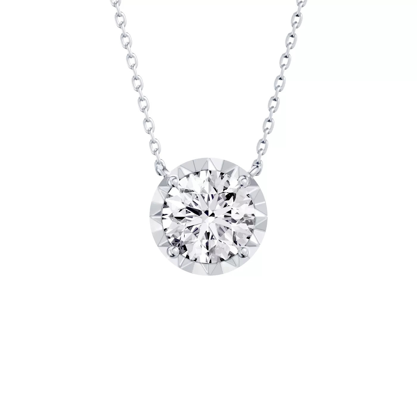 Diamond-First Design 14K White Gold Engagement Ring