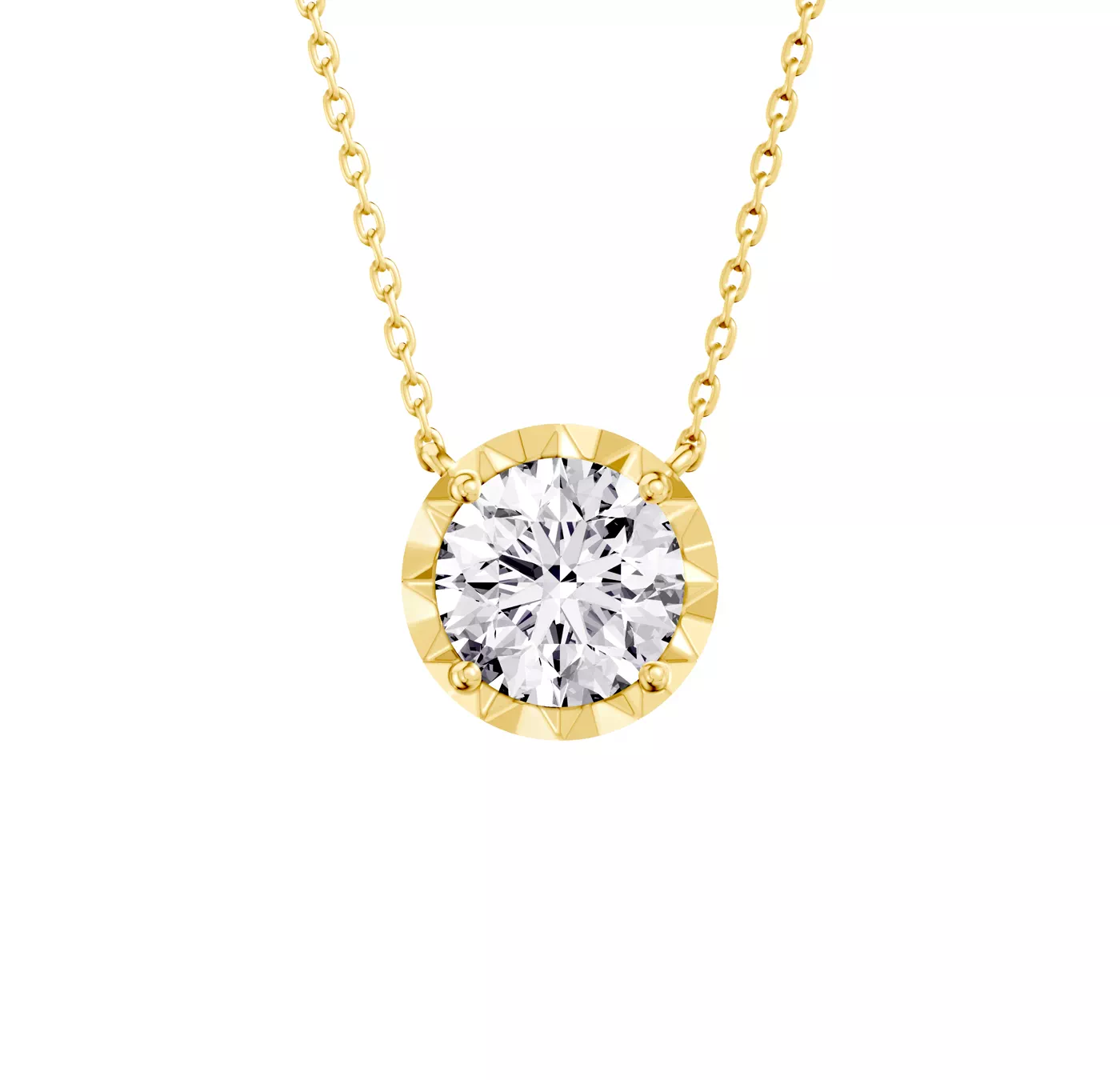 Diamond-First Design 14K Yellow Gold Engagement Ring