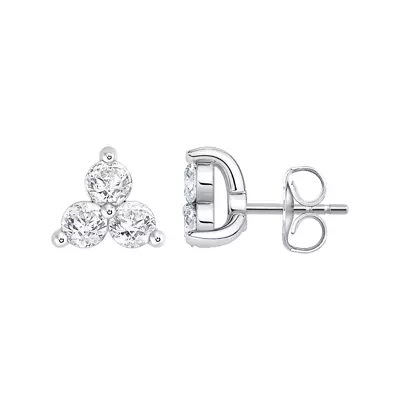 Trio Lab Diamond Stud Earrings (1/3 ct. tw.)