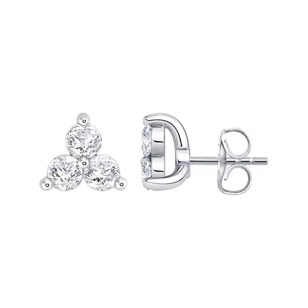 Trio Lab Diamond Stud Earrings (1/3 ct. tw.)