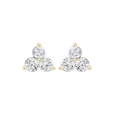 Trio Lab Diamond Stud Earrings (1/3 ct. tw.)