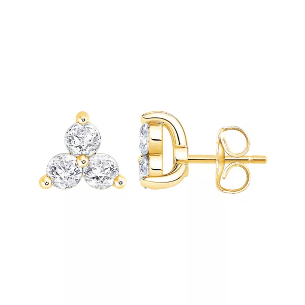 Trio Lab Diamond Stud Earrings (1/3 ct. tw.)