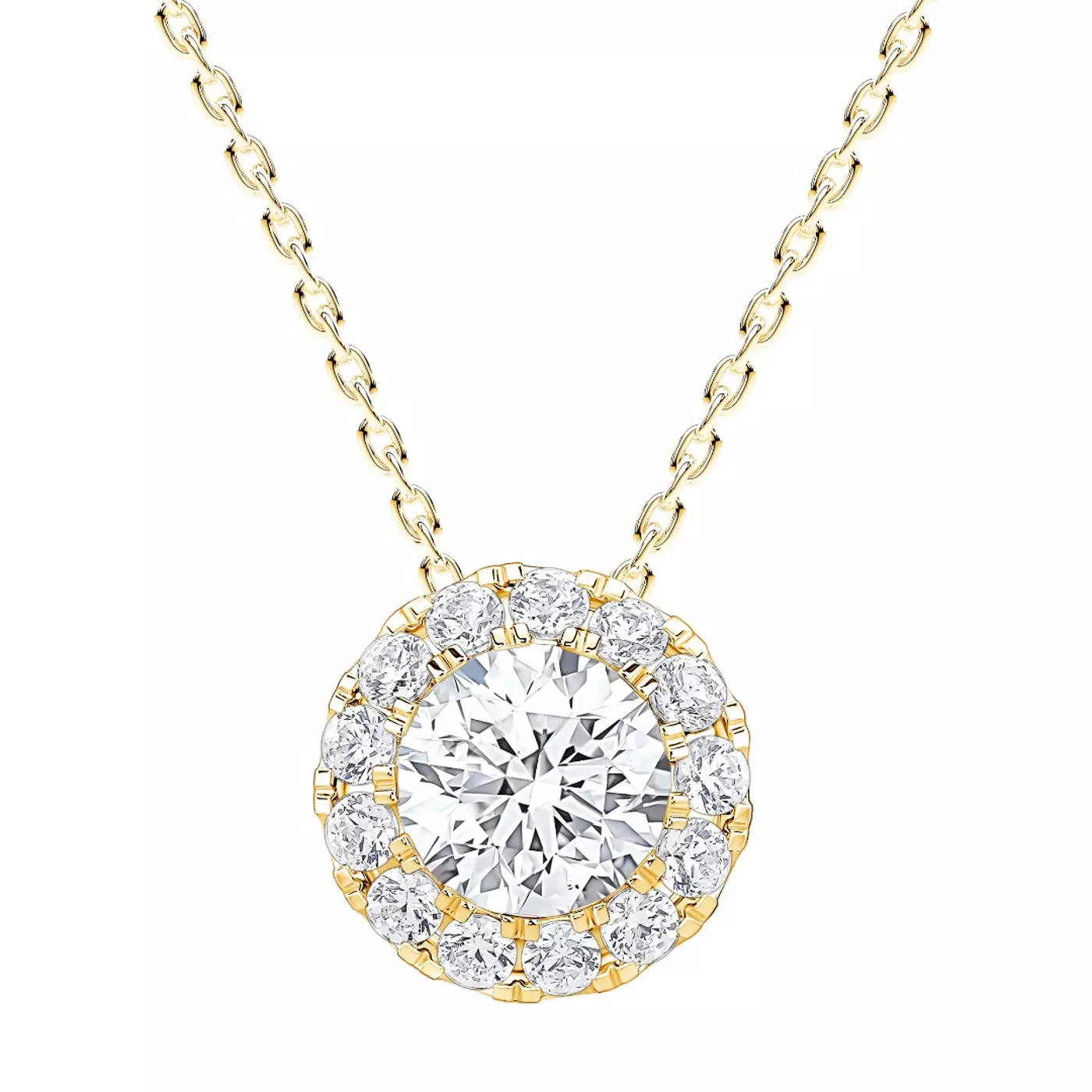 Halo Amplification 14K Yellow Gold Engagement Ring