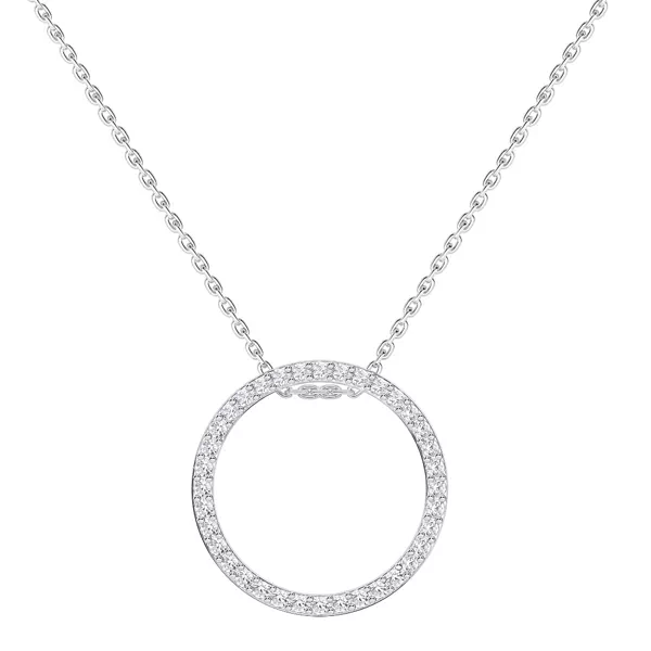 Petite Circular Lab Diamond Necklace