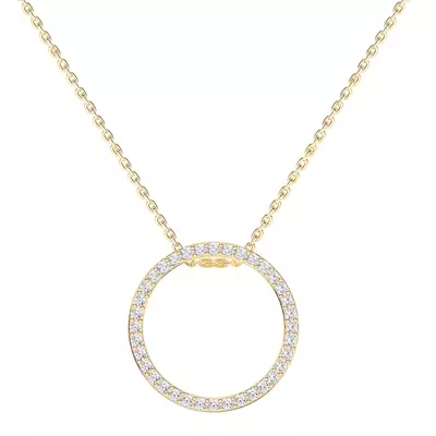 Petite Circular Lab Diamond Necklace