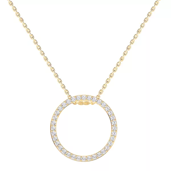 Petite Circular Lab Diamond Necklace