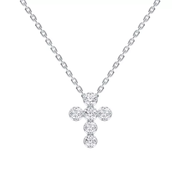 Petite Lab Diamond Cross Necklace