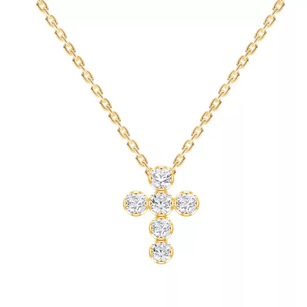 Petite Lab Diamond Cross Necklace